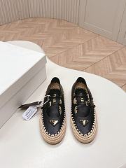 Kitlife Prada Black Leather Ballerina Shoes - 1