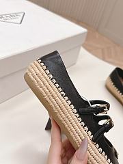Kitlife Prada Black Leather Ballerina Shoes - 6