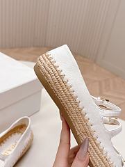 Kitlife Prada White Leather Ballerina Shoes - 6