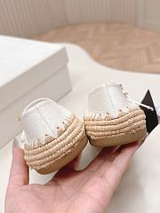 Kitlife Prada White Leather Ballerina Shoes - 2