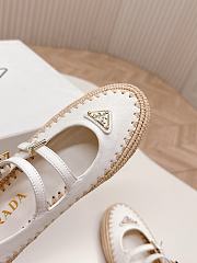 Kitlife Prada White Leather Ballerina Shoes - 3