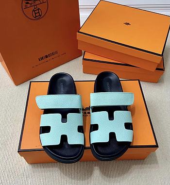 Kitlife Hermes Chypre Sandals Light Blue & Black