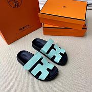 Kitlife Hermes Chypre Sandals Light Blue & Black - 6