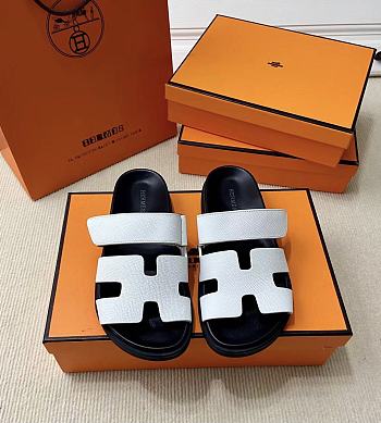 Kitlife Hermes Chypre Sandals White & Black