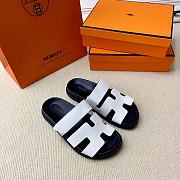 Kitlife Hermes Chypre Sandals White & Black - 6