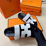 Kitlife Hermes Chypre Sandals White & Black - 4