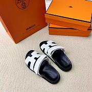 Kitlife Hermes Chypre Sandals White & Black - 3