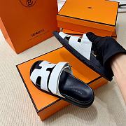 Kitlife Hermes Chypre Sandals White & Black - 2