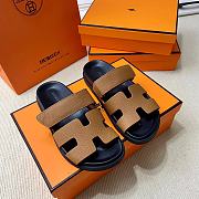 Kitlife Hermes Chypre Sandals Light Brown & Black - 6