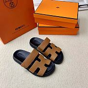 Kitlife Hermes Chypre Sandals Light Brown & Black - 4