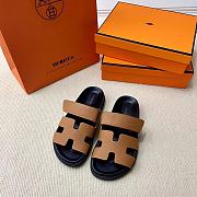 Kitlife Hermes Chypre Sandals Light Brown & Black - 3