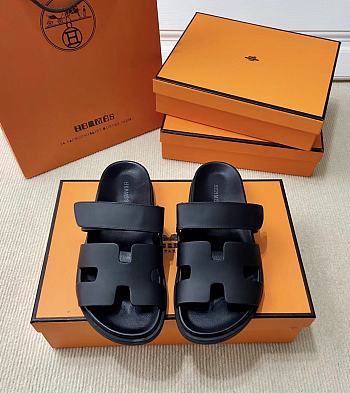 Kitlife Hermes Chypre Sandals Full Black