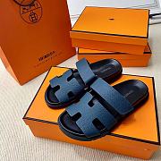 Kitlife Hermes Chypre Sandals Navy Blue & Black - 5