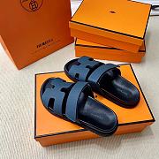 Kitlife Hermes Chypre Sandals Navy Blue & Black - 4