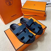 Kitlife Hermes Chypre Sandals Navy Blue & Black - 2