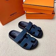 Kitlife Hermes Chypre Sandals Navy Blue & Black - 3