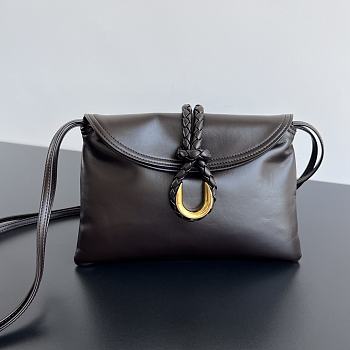 Kitlife Bottega Veneta Small Liberta Bag Dark Brown 806030 27.5x16x6cm