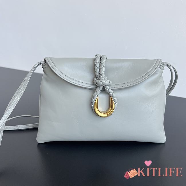 Kitlife Bottega Veneta Small Liberta Bag Grey 806030 27.5x16x6cm - 1