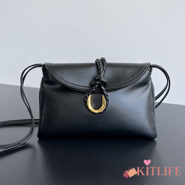Kitlife Bottega Veneta Small Liberta Bag Black 806030 27.5x16x6cm  - 1