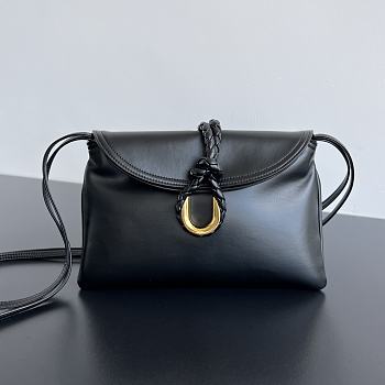 Kitlife Bottega Veneta Small Liberta Bag Black 806030 27.5x16x6cm 