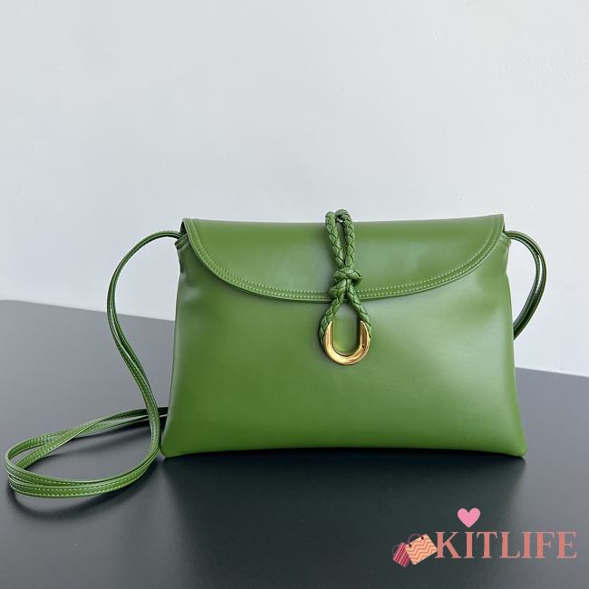 Kitlife Bottega Veneta Small Liberta Bag Green 806030 27.5x16x6cm - 1