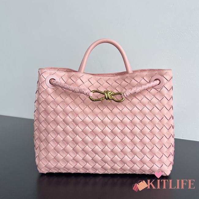 Kitlife Bottega Veneta Andiamo Bag Pink 743572 32.5x24x12cm - 1