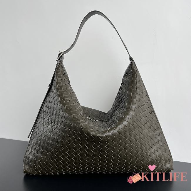 Kitlife Bottega Veneta Large Traveler Bag Green Olive 806976 58x46x10cm - 1