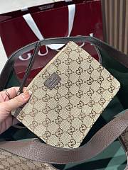 Kitlife Gucci Giglio Large Tote Bag Beige & Brown GG Canvas 853971 60x47x16cm - 6