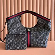 Kitlife Gucci Giglio Large Tote Bag Blue & White GG Canvas 853971 60x47x16cm - 1