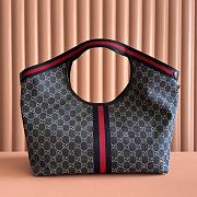 Kitlife Gucci Giglio Large Tote Bag Blue & White GG Canvas 853971 60x47x16cm - 4