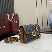 Kitlife Gucci Go Shoulder Bag Brown & Blue Denim GG Canvas 826761 21.5x14x9cm - 5