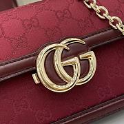 Kitlife Gucci Go Shoulder Bag Red GG Canvas 826761 21.5x14x9cm - 2