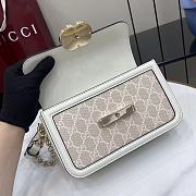 Kitlife Gucci Go Shoulder Bag White GG Canvas 826761 21.5x14x9cm - 6