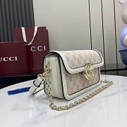 Kitlife Gucci Go Shoulder Bag White GG Canvas 826761 21.5x14x9cm - 3