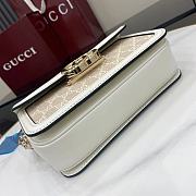 Kitlife Gucci Go Shoulder Bag White GG Canvas 826761 21.5x14x9cm - 2