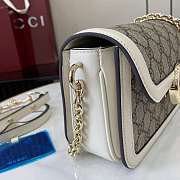 Kitlife Gucci Go Shoulder Bag White & Beige GG Canvas 826761 21.5x14x9cm - 3