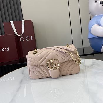 Kitlife Gucci GG Marmont Shoulder Bag Light Pink 826761 21.5x14x9cm