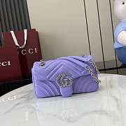 Kitlife Gucci GG Marmont Shoulder Bag Purple 826761 21.5x14x9cm - 1