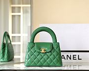 Kitlife Chanel 25C Kelly Handle Bag Dark Green AS4416 13x19x7cm - 1