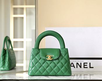 Kitlife Chanel 25C Kelly Handle Bag Dark Green AS4416 13x19x7cm
