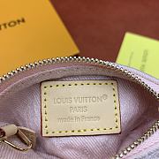 Kitlife Louis Vuitton Key Pouch Pink Monogram Denim M13208 12x7x1.5cm - 3