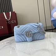 Kitlife Gucci GG Marmont Shoulder Bag Light Blue 826761 21.5x14x9cm - 1