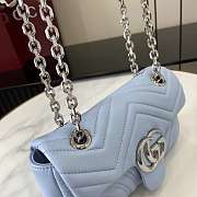 Kitlife Gucci GG Marmont Shoulder Bag Light Blue 826761 21.5x14x9cm - 3