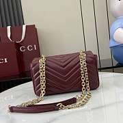 Kitlife Gucci GG Marmont Shoulder Bag Burgundy 826761 21.5x14x9cm - 5