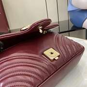 Kitlife Gucci GG Marmont Shoulder Bag Burgundy 826761 21.5x14x9cm - 4