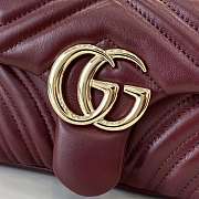 Kitlife Gucci GG Marmont Shoulder Bag Burgundy 826761 21.5x14x9cm - 2