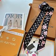 Kitlife Louis Vuitton Long Silk Twilly Cherry Blossom Scarf 120x5cm - 4