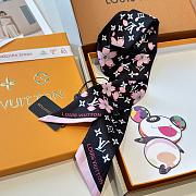 Kitlife Louis Vuitton Long Silk Twilly Cherry Blossom Scarf 120x5cm - 3