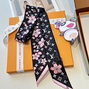 Kitlife Louis Vuitton Long Silk Twilly Cherry Blossom Scarf 120x5cm - 2