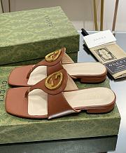 Kitlife Gucci Blondie GG Thong Sandals Slides Brown - 5